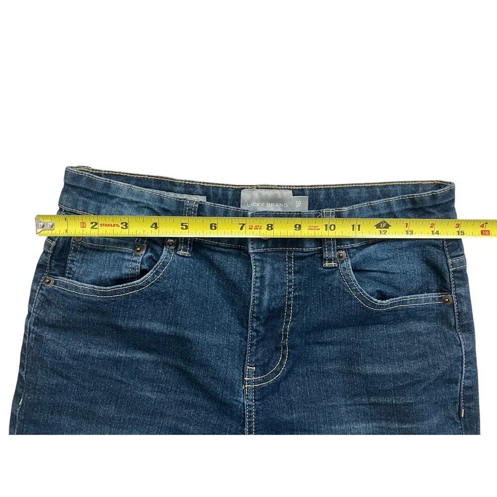 Lucky Brand Boys Classic Straight Stretch Jeans Dark Wash Blue Size 16 Denim